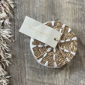 •| bloomingville sea grass coasters